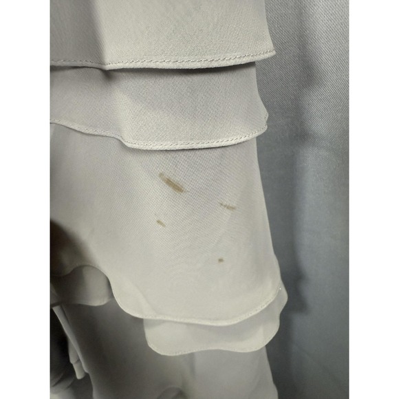 Jessica Howard Dress Womens 14W Gray Lace Tiered Ruffle Beaded Waist Cocktail - Picture 6 of 8